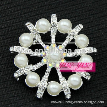 austrian crystal clear pearl brooch pendant